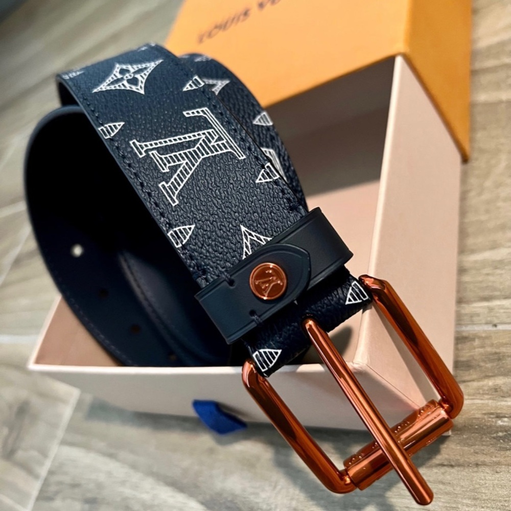 Louis Vuitton Blue Monogram Belt